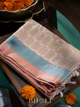handwoven thread work pure mashru silk banarasi