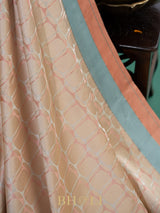 handwoven thread work pure mashru silk banarasi