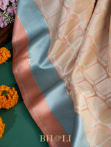 handwoven thread work pure mashru silk banarasi