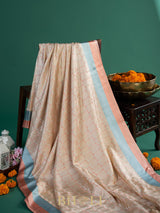 handwoven thread work pure mashru silk banarasi