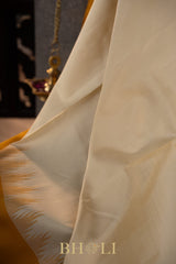 handwoven thread work thazhampoo reku korvai pure silk kanjivaram