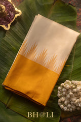 handwoven thread work thazhampoo reku korvai pure silk kanjivaram