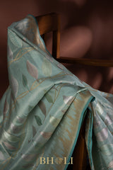 handwoven tissue mulberry silk kaduwa meenakari banarasi