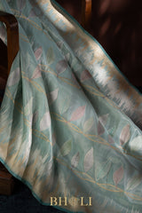 handwoven tissue mulberry silk kaduwa meenakari banarasi