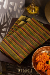 handwoven zari striped pure mulberry silk kanjivaram