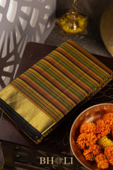 handwoven zari striped pure mulberry silk kanjivaram