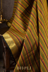 handwoven zari striped pure mulberry silk kanjivaram