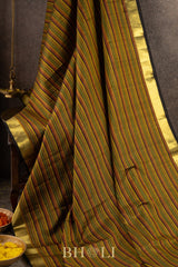 handwoven zari striped pure mulberry silk kanjivaram