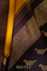 killi buttas pallu pure zari mulberry silk korvai kanjivaram