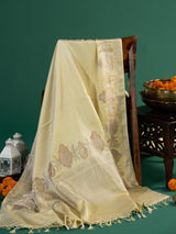 light green kaduwa sona rupa border butas katan silk banarasi