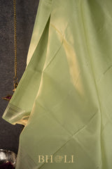 matcha green pure zari mulberry silk kanjivaram