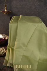 matcha green pure zari mulberry silk kanjivaram
