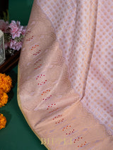 modern classic pure katan silk brocade pink banarasi