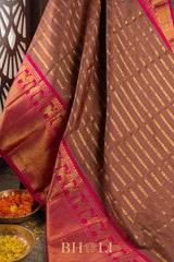 modern classics pure mulberry silk kai korvai kanjivaram