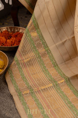 muthu striped pure mulberry silk kanjivaram