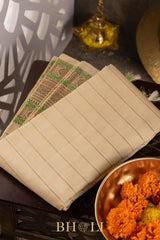 muthu striped pure mulberry silk kanjivaram