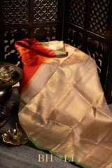 orange kuttu silk by silk gadwal