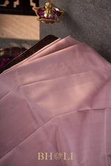 pale pink pure zari mulberry silk kanjivaram