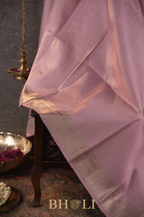 pale pink pure zari mulberry silk kanjivaram