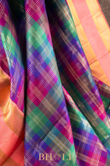 palum pazhamum handwoven kai koravi mulberry silk pure zari kanjivaram