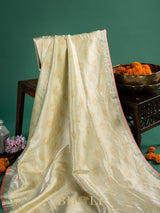 pure katan silk handwoven brocade banarasi