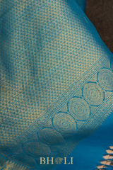 pure zari contrast border silk kai korvai kanjivaram