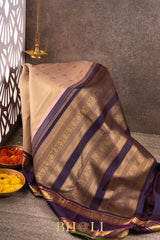 pure zari kai korvai mulberry silk vintage kanjivaram