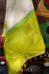 pure zari mulberry silk korvai kanjivaram