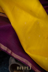 rettai pettu mulberry silk korvai plain body kanjivaram