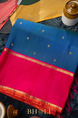 rettai pettu pure zari mulberry silk korvai kanjivaram