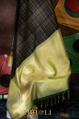 royal pure zari striped korvai kanjivaram