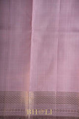 soft pink pure mulberry silk handwoven kanjivaram