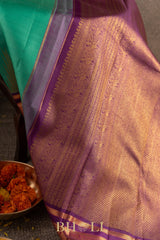 thazhampoo reku border pure zari kai korvai silk kanjivaram