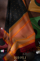 thread work pure mulberry silk korvai kanjivaram