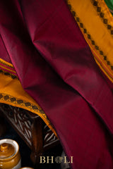 thread work pure mulberry silk korvai kanjivaram