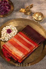 tissue border kuttu silk by silk brown gadwal