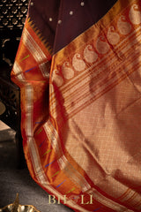 tissue border kuttu silk by silk brown gadwal