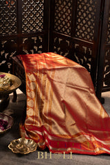 tissue border kuttu silk by silk brown gadwal
