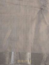 alfi kaduwa buta pure katan silk taupe color banarasi