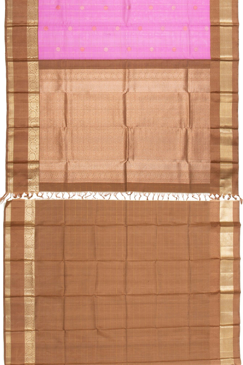 Authentic handwoven Pure Kora Silk Korvai Kanjivaram