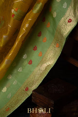 authentic jamdani banarasi with kadiyal border