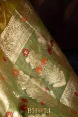 authentic jamdani banarasi with kadiyal border