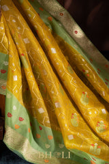 authentic jamdani banarasi with kadiyal border