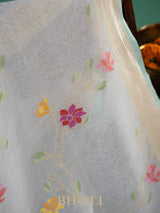 authentic real zari shwetambari pure mul cotton jamdani banarasi