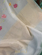 authentic real zari shwetambari pure mul cotton jamdani banarasi