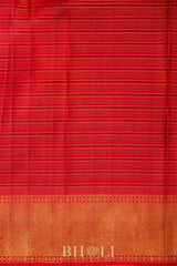 bridal handwoven red checkered pure silk kanjivaram