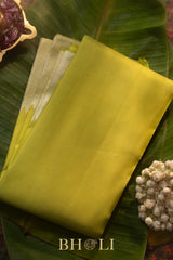 chartreuse pure mulberry silk 8 kol kanjivaram