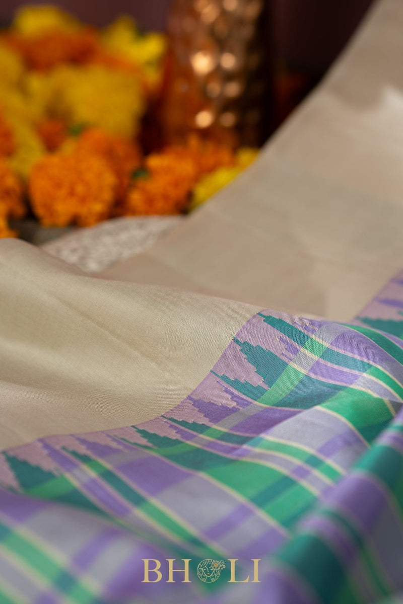 checkered blue no zari gadwal