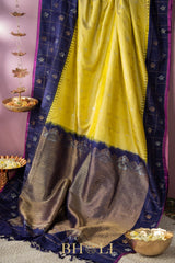 checkered border pure silk kuttu gadwal