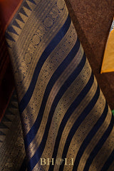 checkered pure zari mulberry silk korvai kanjivaram